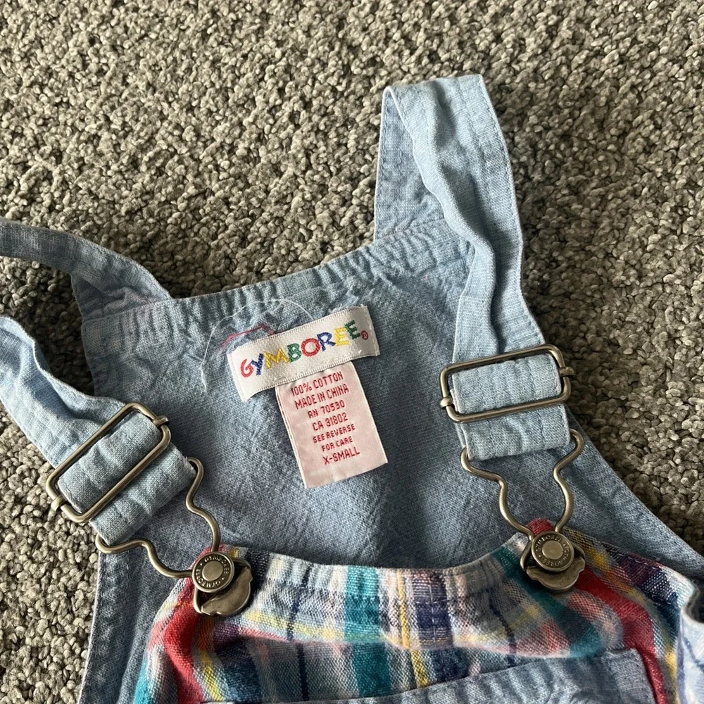 Vintage Gymboree Rainbow Tag Train Overalls. Size‎ XS. 12-18 Months